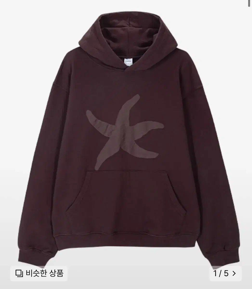 TCM starfish hoodie (dark wine) M