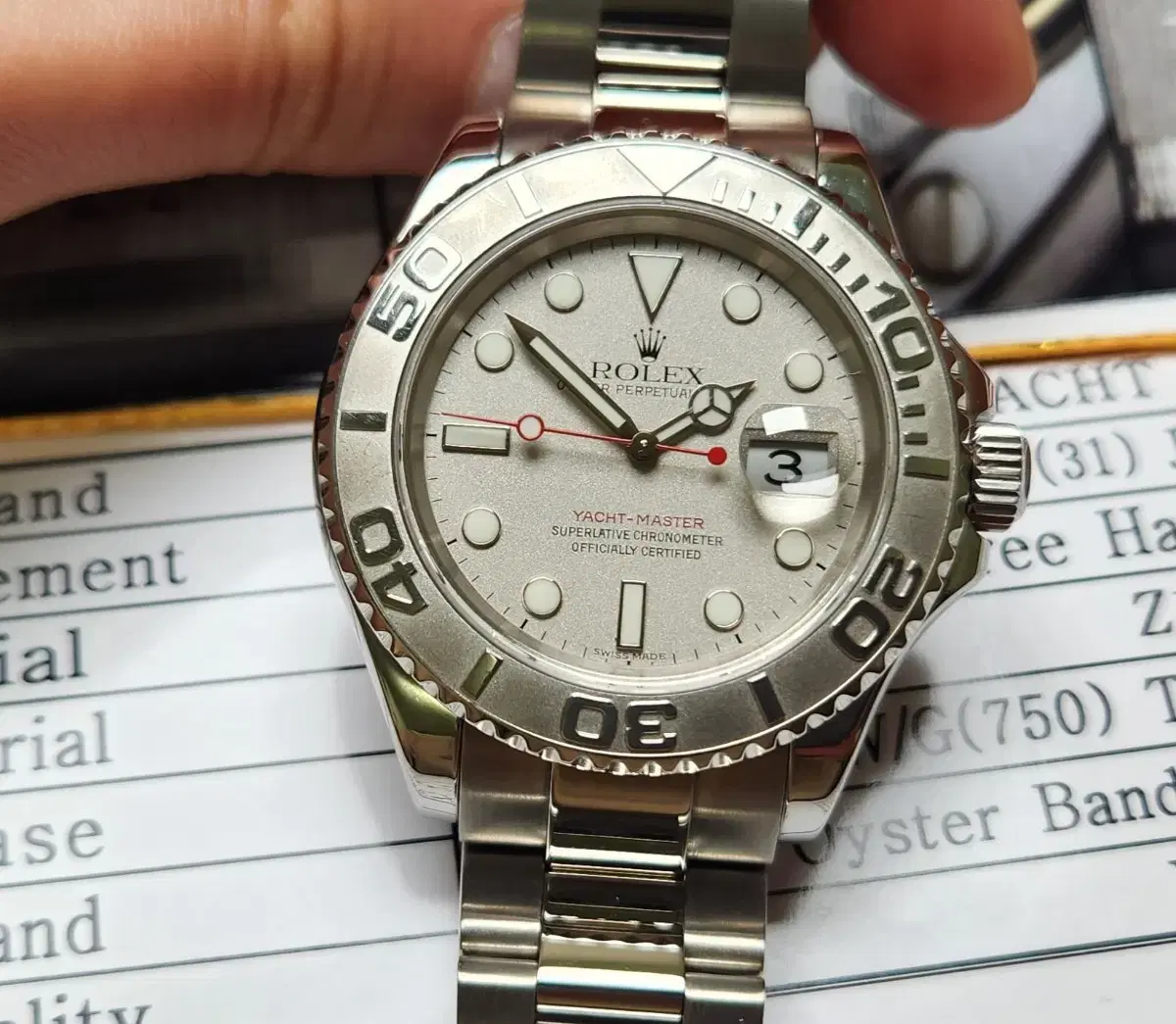Rolex Yacht-Master 16622 18K Gold Bezel with Diamond (with appraisal)