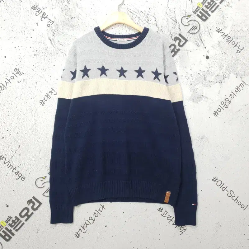 타미힐피거 TOMMY HILFIGER 별 니트 네이비 2400060