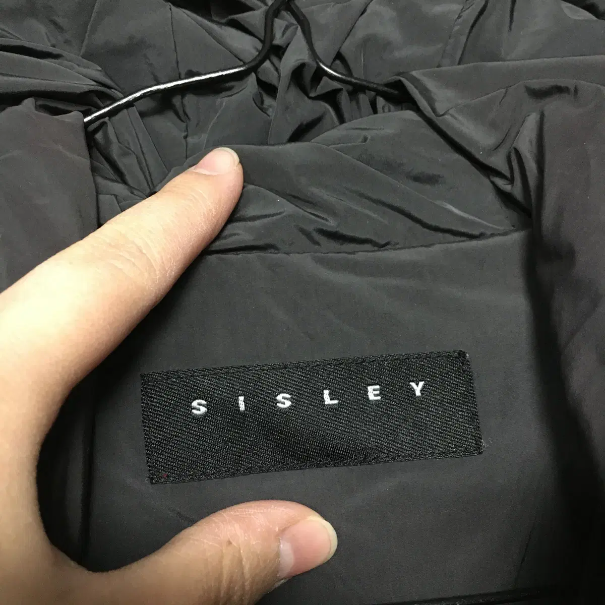 SISLEY 시슬리 후드 구스 롱패딩 90