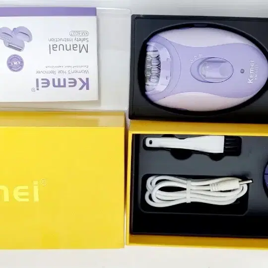 KEMEI 여성용 USB 털뽑는기계, 면도기, 페디큐어, 맛사지기