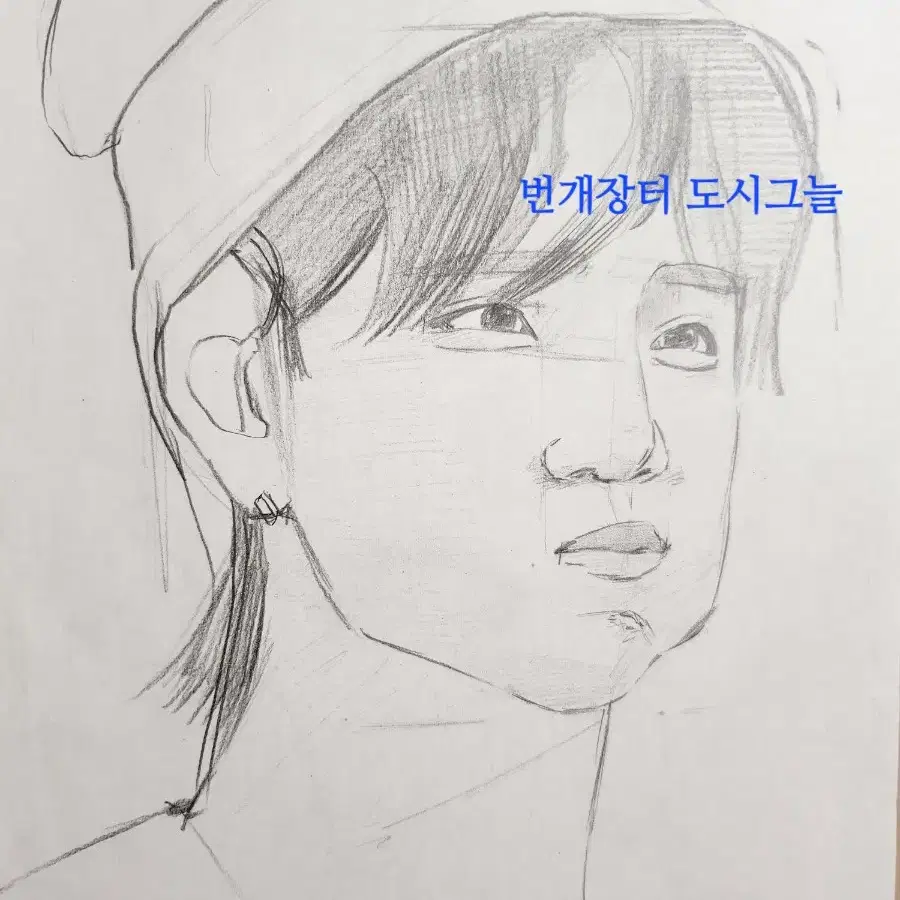 낙서퀄 손그림 선화 커미션 아이돌 2D 자캐