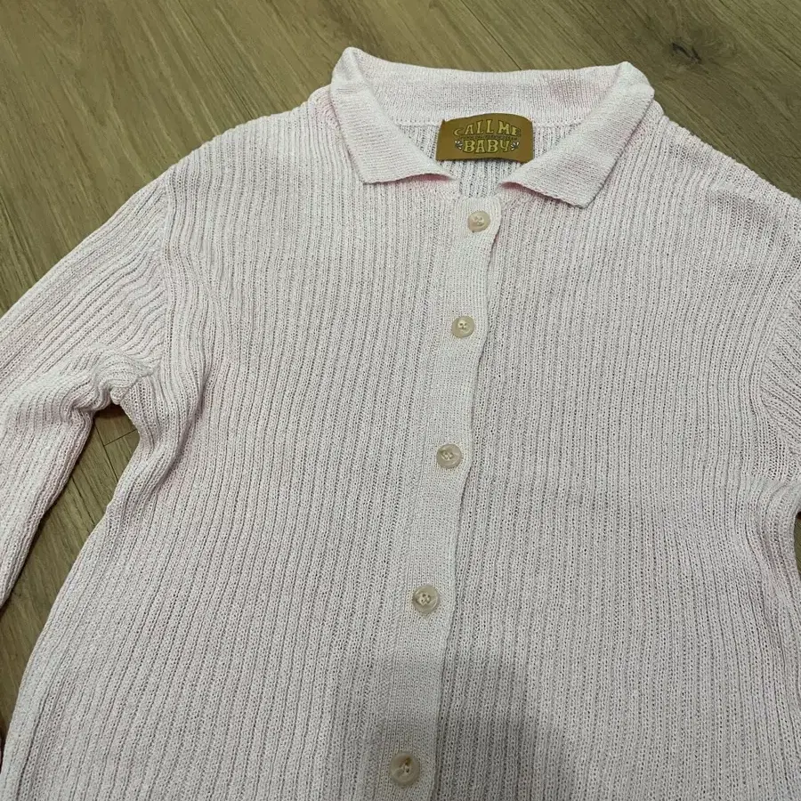 콜미베이비 baby ribbed cardi 핑크색