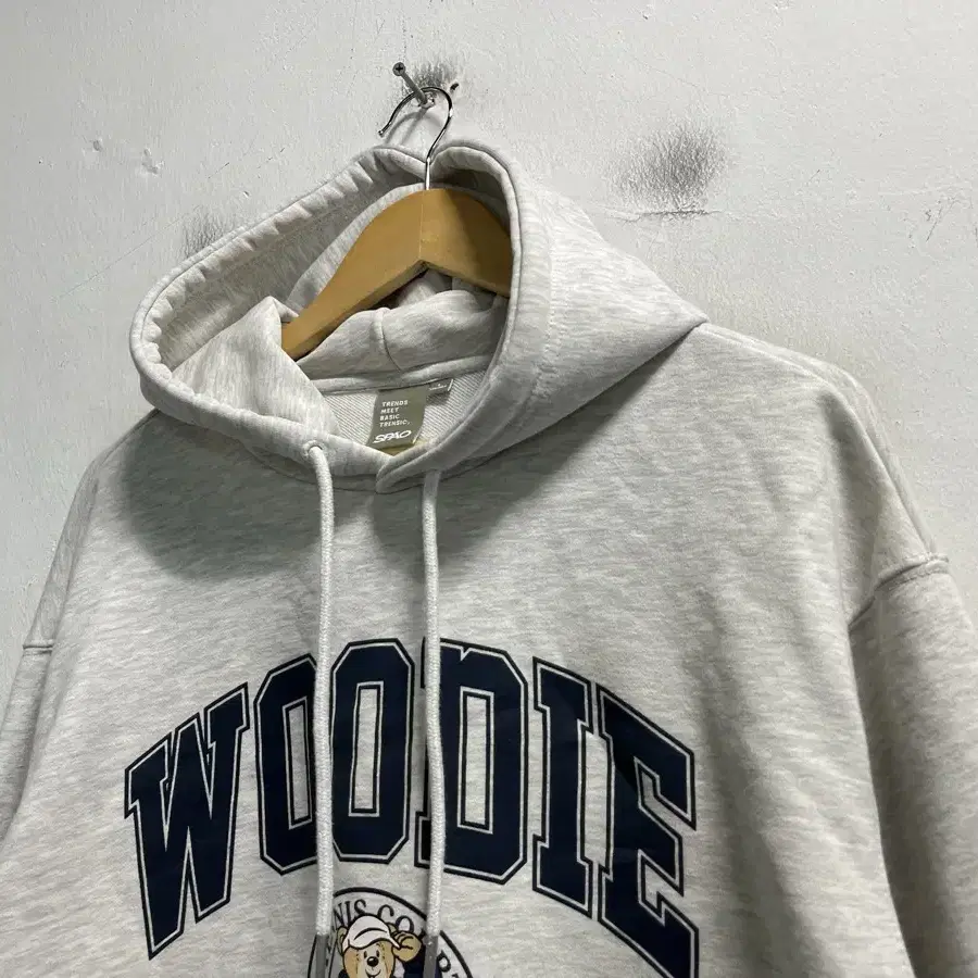 100-105 SPAO WOODIE 빅로곤 루즈핏 스웻 후드티 정품