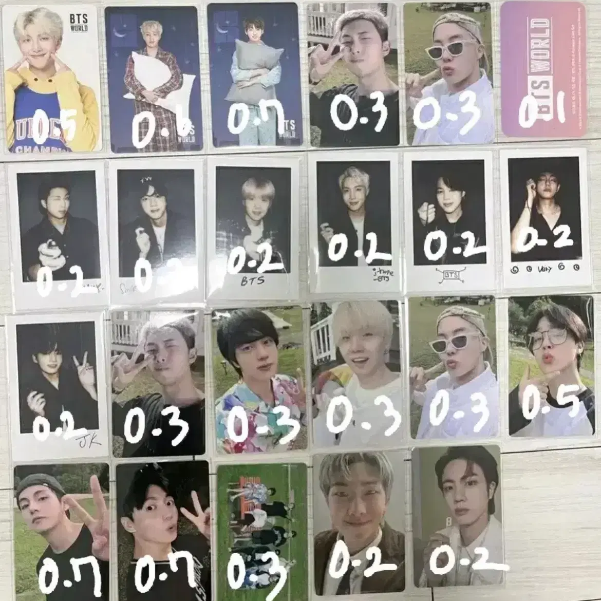 방탄 포카 판매 bts photocard