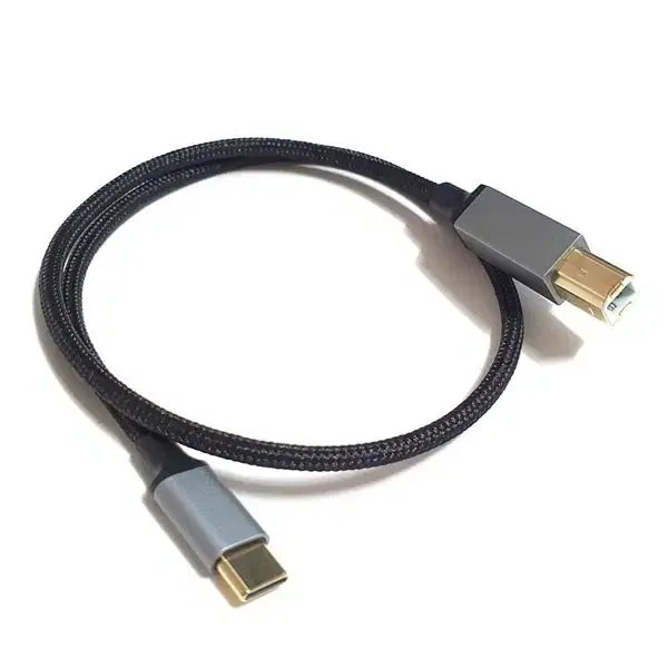 Type C to USB B 2.0 프린터 전용 패브릭 케이블 0.5m