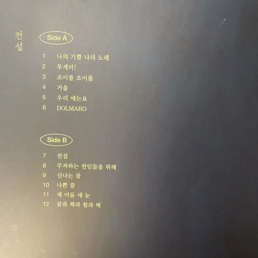 잔나비 2집 LP 옐로우