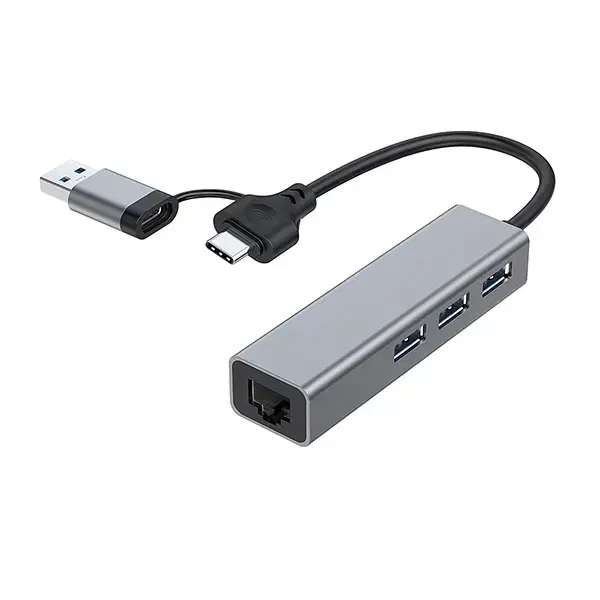 4포트 C타입 멀티 허브 (이더넷 100Mbps, USB2.0)