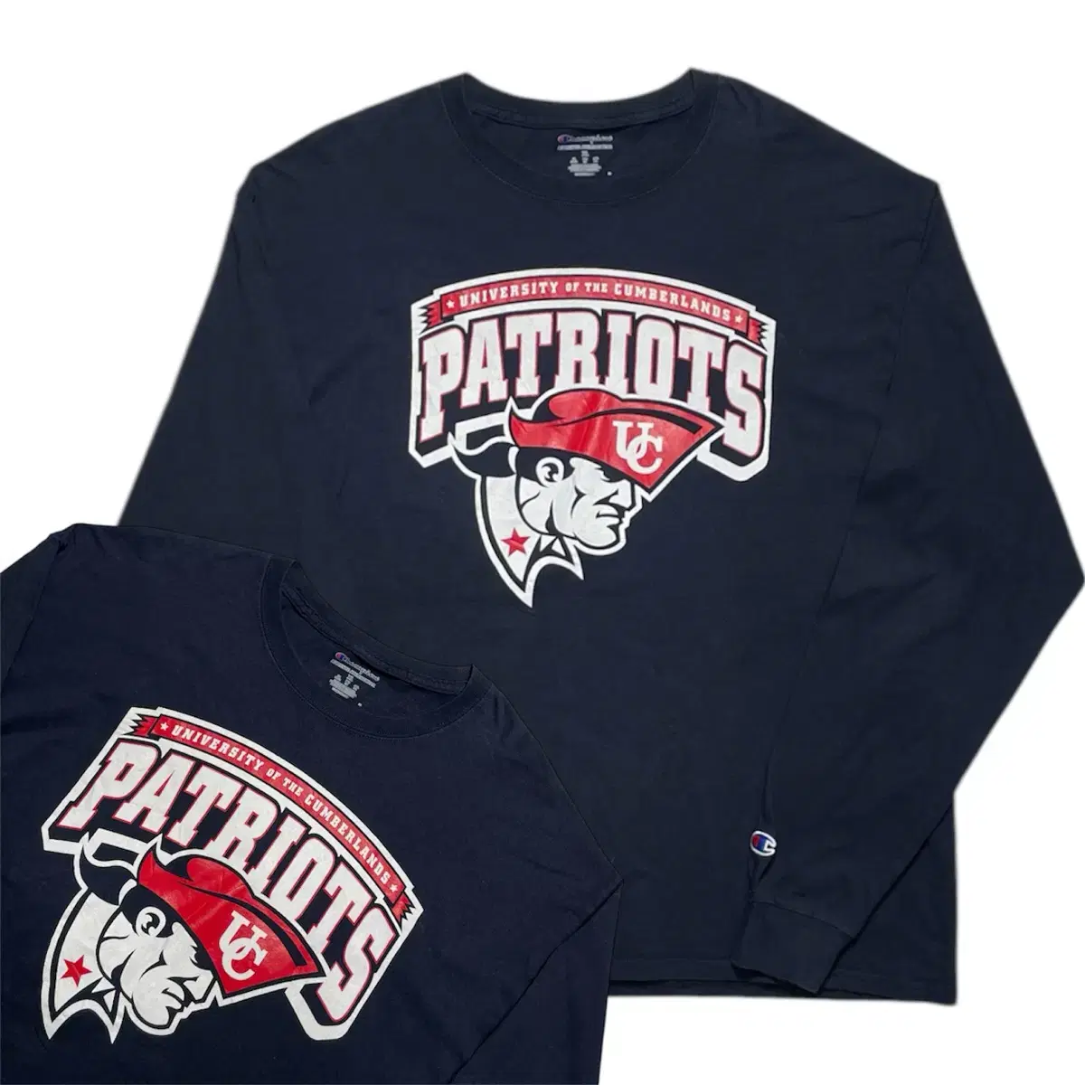 90s 챔피온 patriots 대학 프린팅 롱슬리브 XL