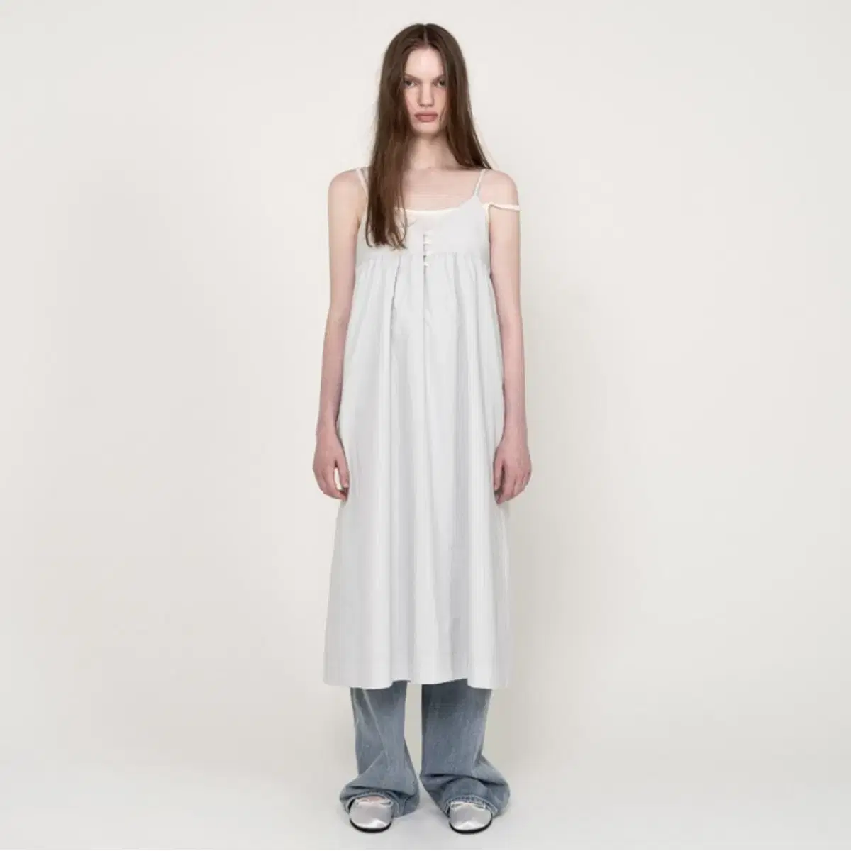 더오유 layerd sleeveless long dress