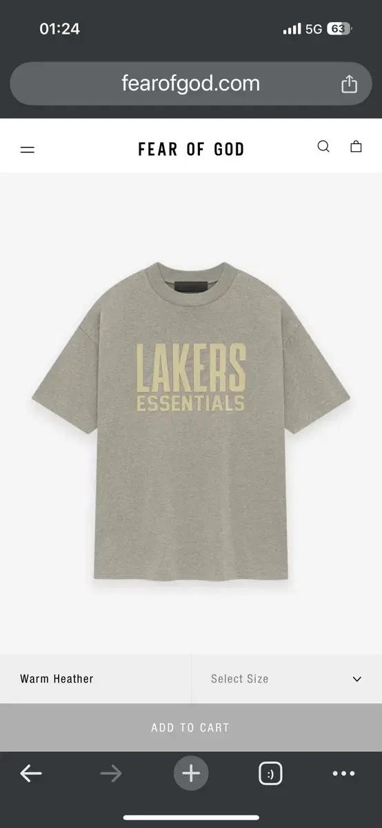 Essentials Lakers Tee