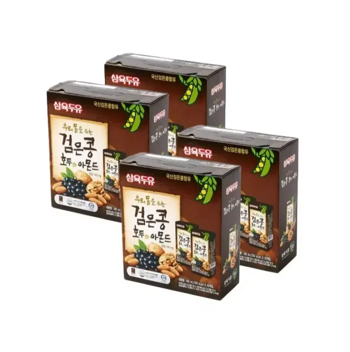 [무료배송] 64팩 삼육 검은콩 호두와 아몬드 두유 190ml