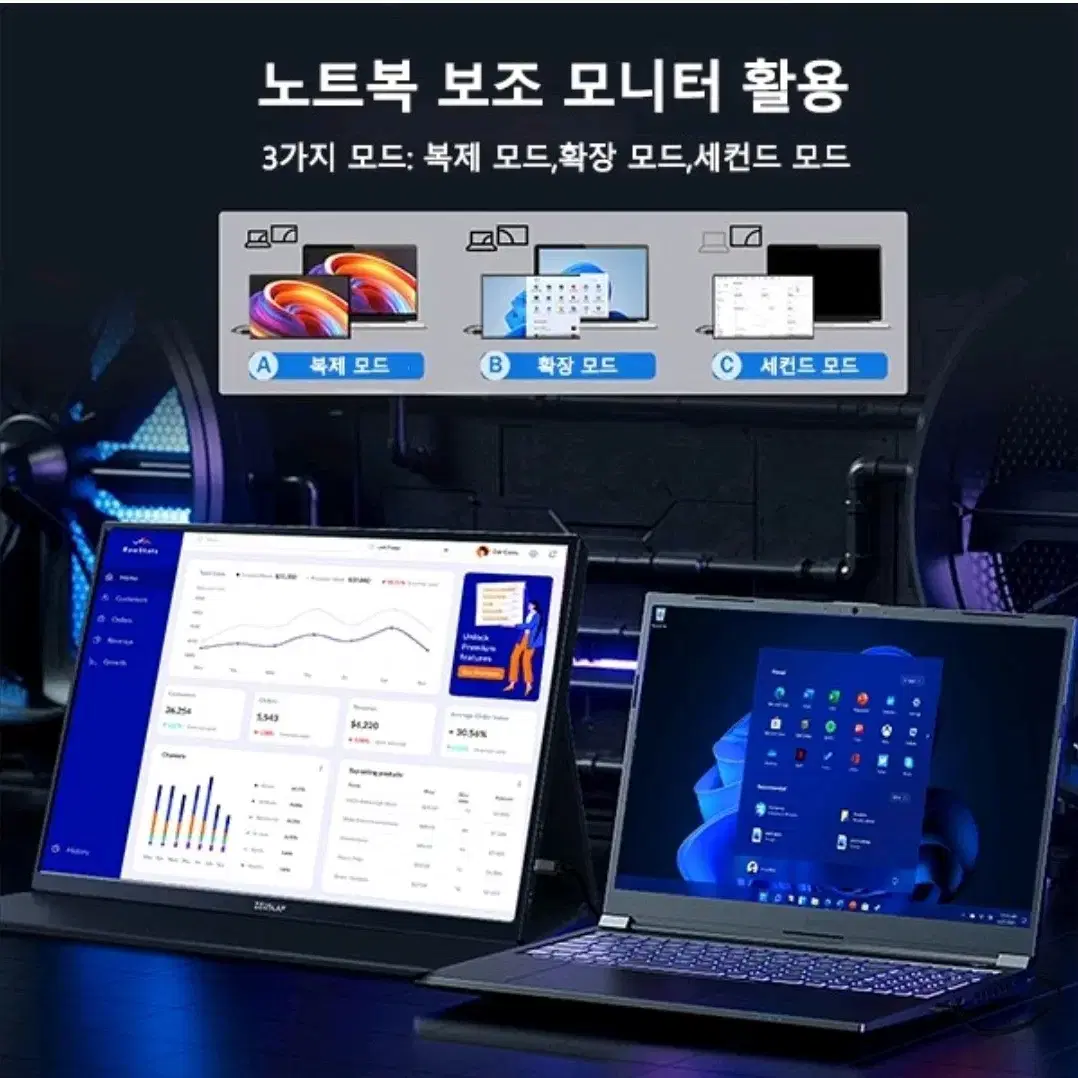 새제품)ZEUSLAP z16 lite 16인치 FHD 포터블 모니터