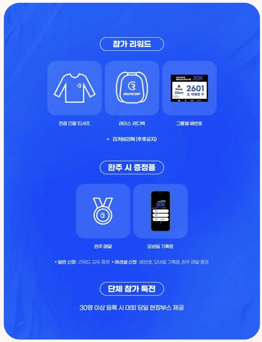 런콥 브레이킹 30k 105(XL) 마라톤 배번 양도합니다(2/16일)