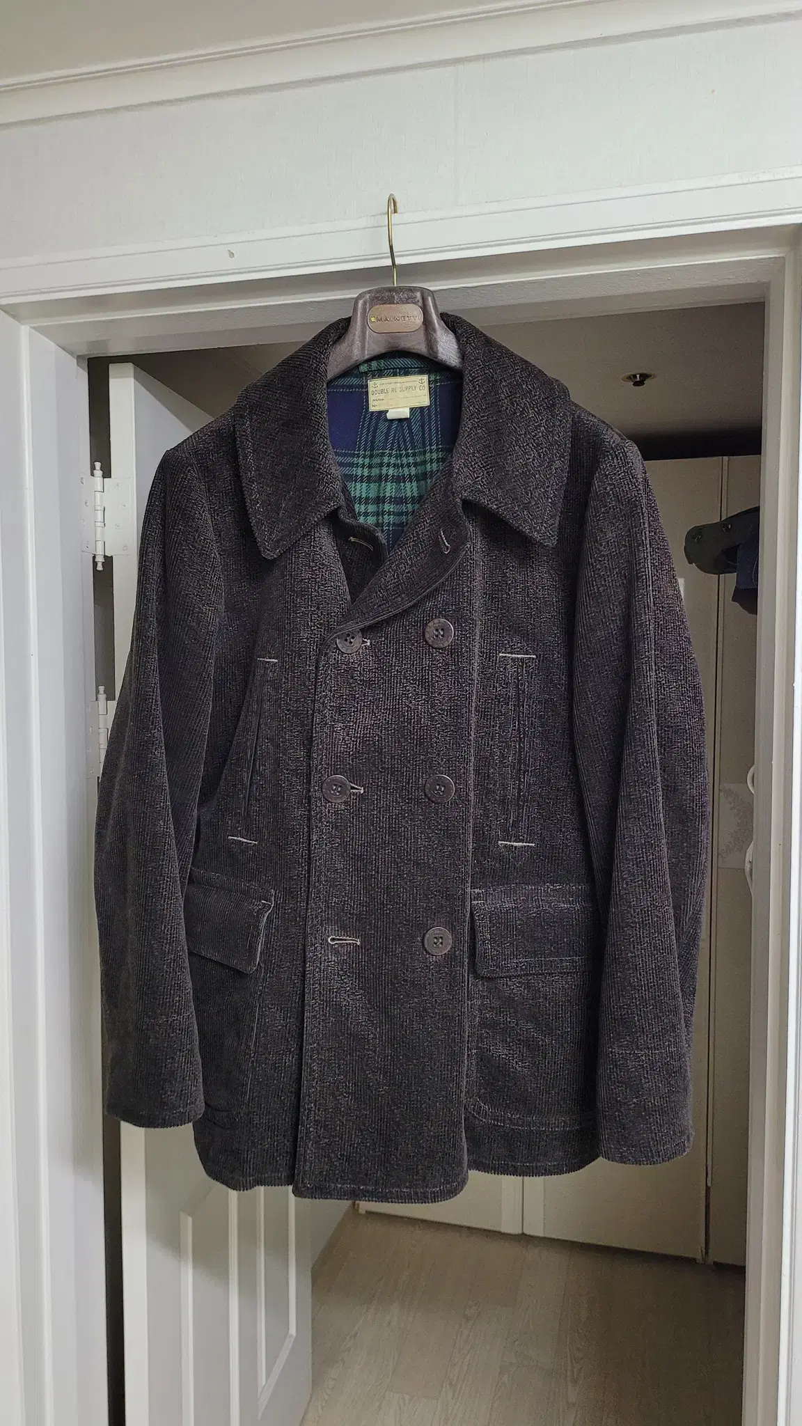 XL] Double L L Corduroy Brown Peacoat