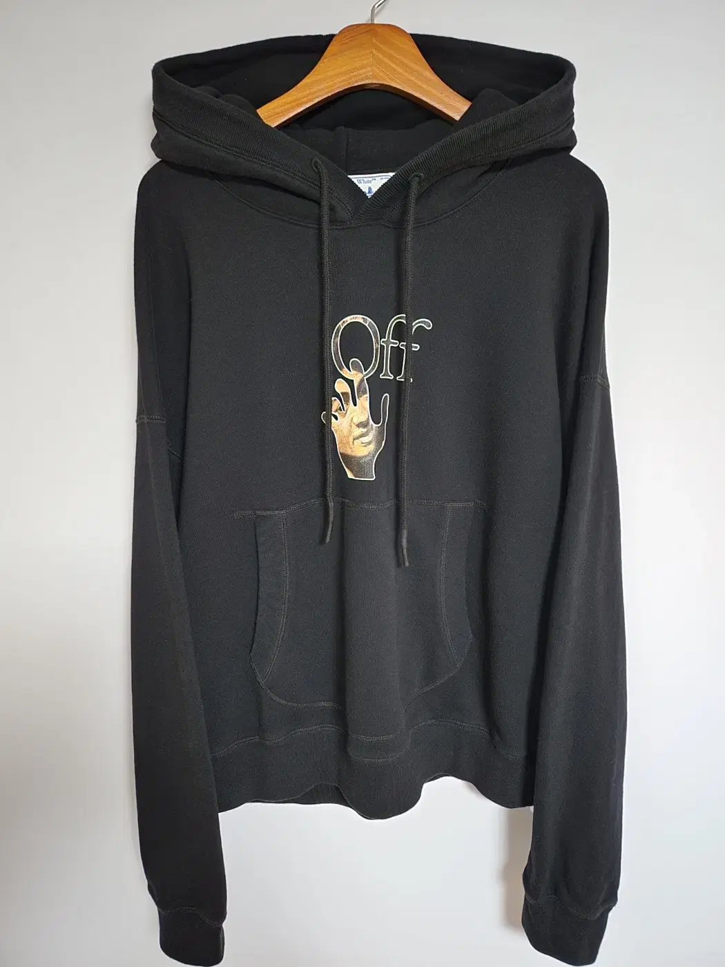 XL Off-White Black Hand-Men's Hoodie OMBB073F21FLE002