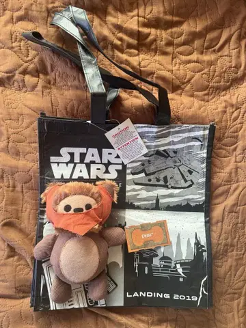 Star Wars Galaxy's Edge 백 및 이워크 봉제 인형