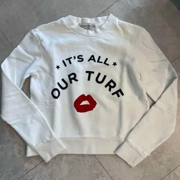 ETQRE CECILE 에뜨와 세실 립 트레이닝복 맨투맨 화이트