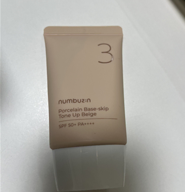 Number's Sunscreen_Foundation Free (No. 3) Porcelain-Textured Foundation Skip Tone-Up Beige (Not used)