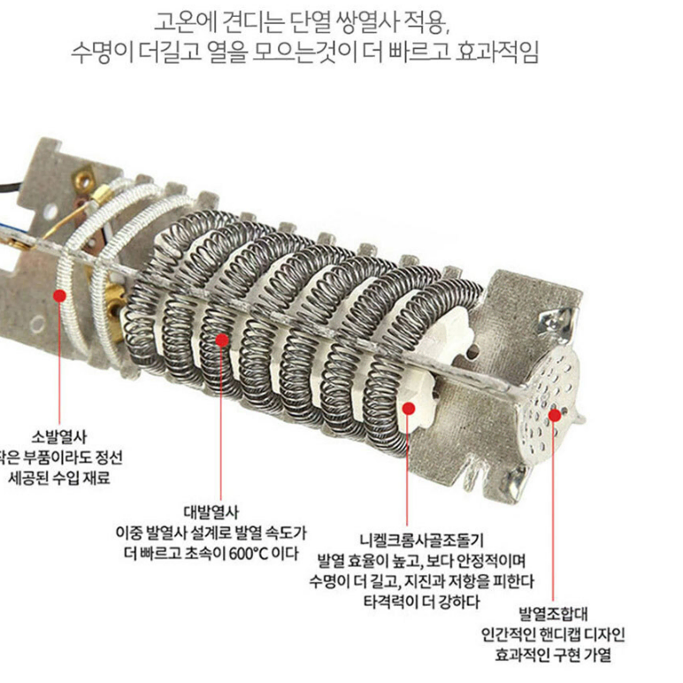 2중열선 10초히팅건 니스칠 배관가열 자동차썬팅 랩핑 튜닝 열수축 파이프