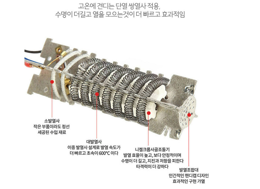 2중열선 10초히팅건 니스칠 배관가열 자동차썬팅 랩핑 튜닝 열수축 파이프