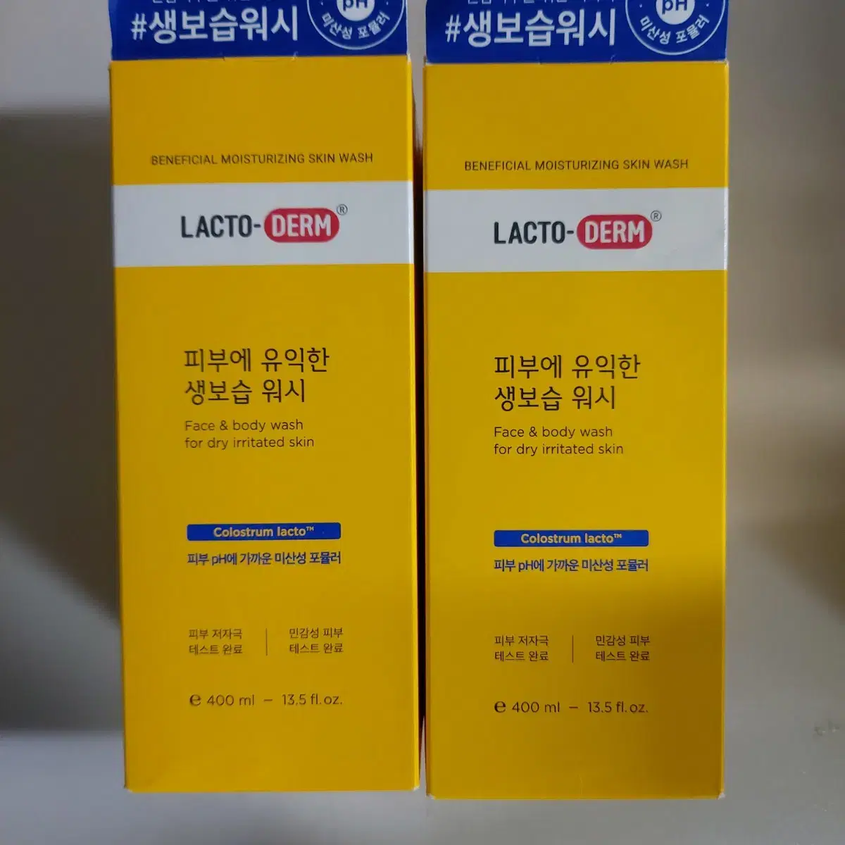 종근당 락토덤 피부에 유익한 생보습 워시 400ml x 2개