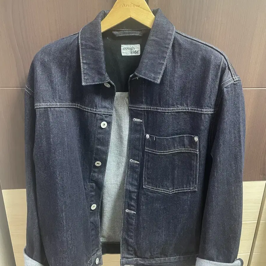 러프사이드 Drape Denim Jacket One Washed 1사이즈