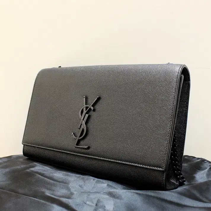 [중고명품다올] 생로랑 YSL 모녹램 케이트 ㅂㅂㄹ랙 미듐 사첼 체인백