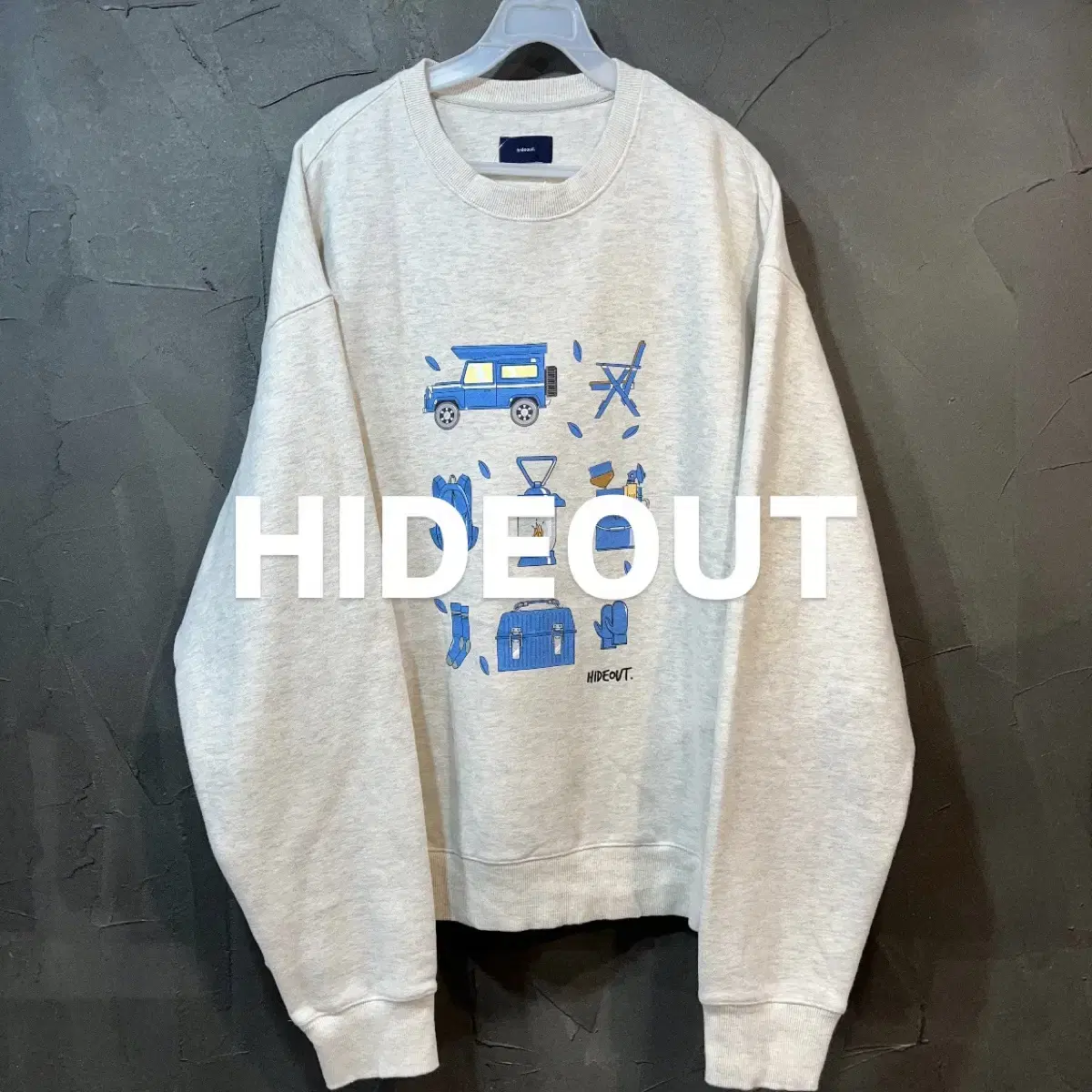 [3] HIDEOUT 하이드아웃 오버핏 스웻 셔츠