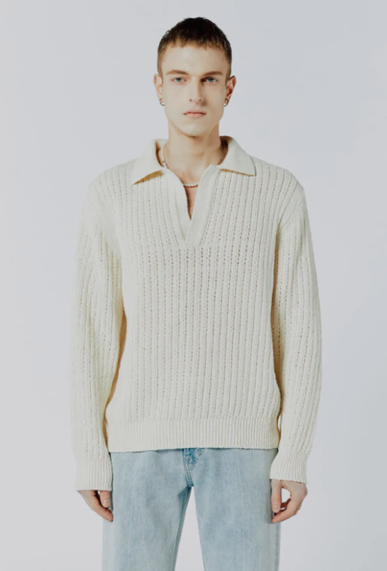 세비지 SAVAGE Boucle Knit Pullover - Ivory