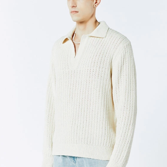 세비지 SAVAGE Boucle Knit Pullover - Ivory