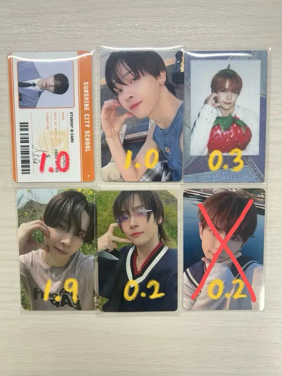 &team nicholas harua photocard id card samidare anday aoarashi