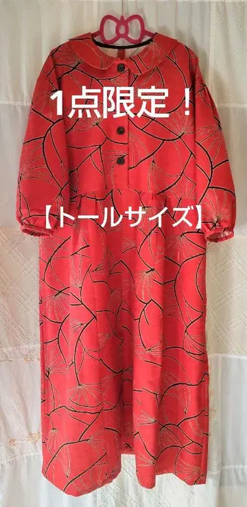 (울)기모노 원피스,7부 소매,키가 큰 성숙 큐트 라운드 에리 원피스