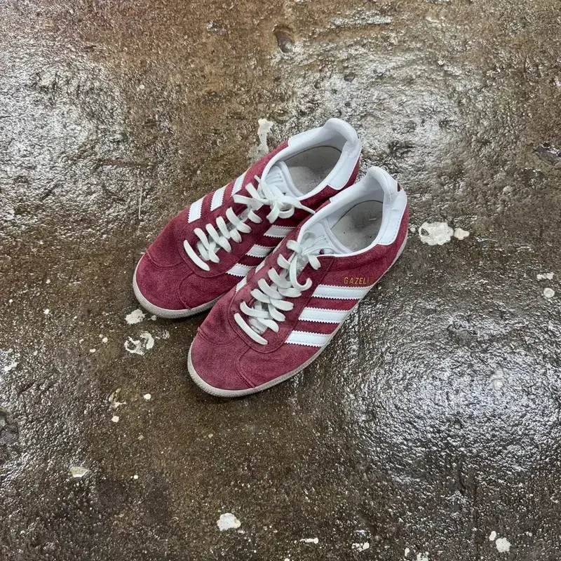 [Genuine/225] Adidas Gazelle Burgundy Sneakers