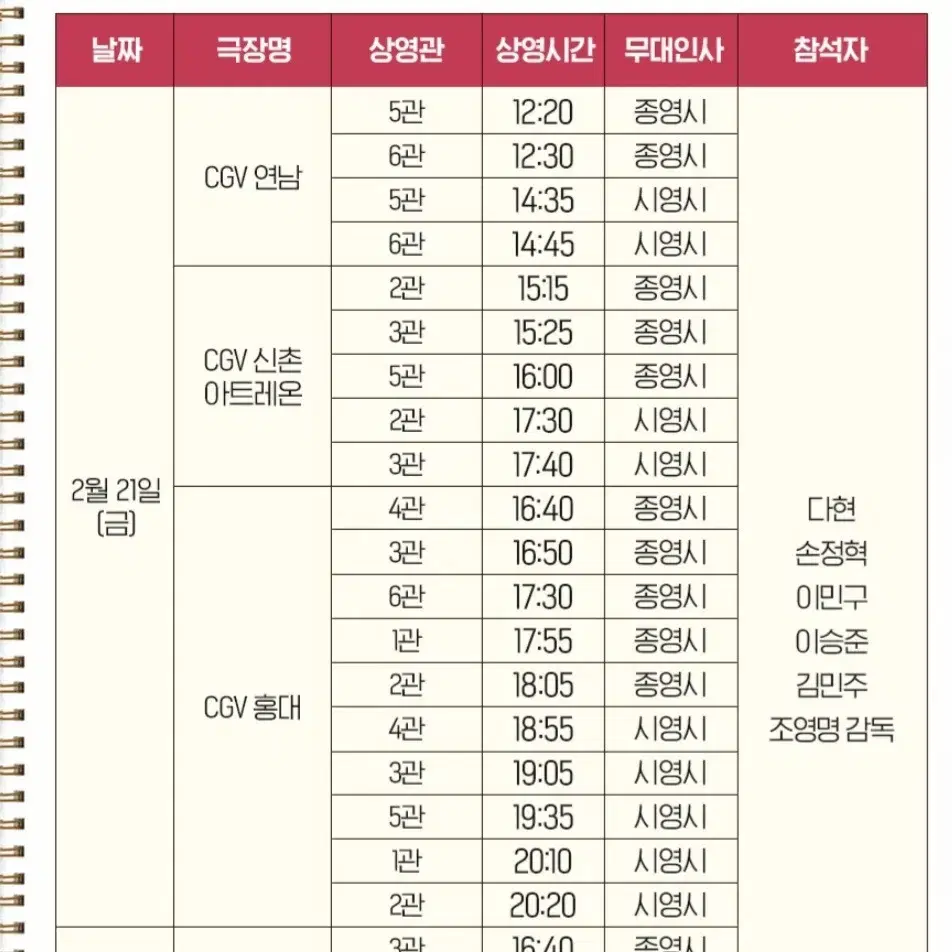 그시절 우리가 좋아했던 소녀 무대인사 양도