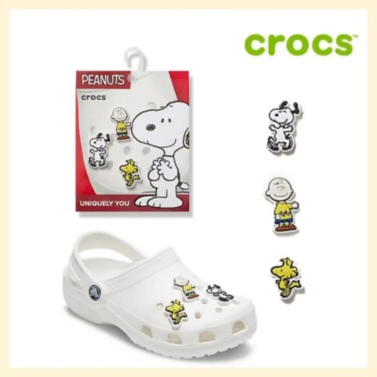 CROCS 크록스 지비츠 정품, 스누피