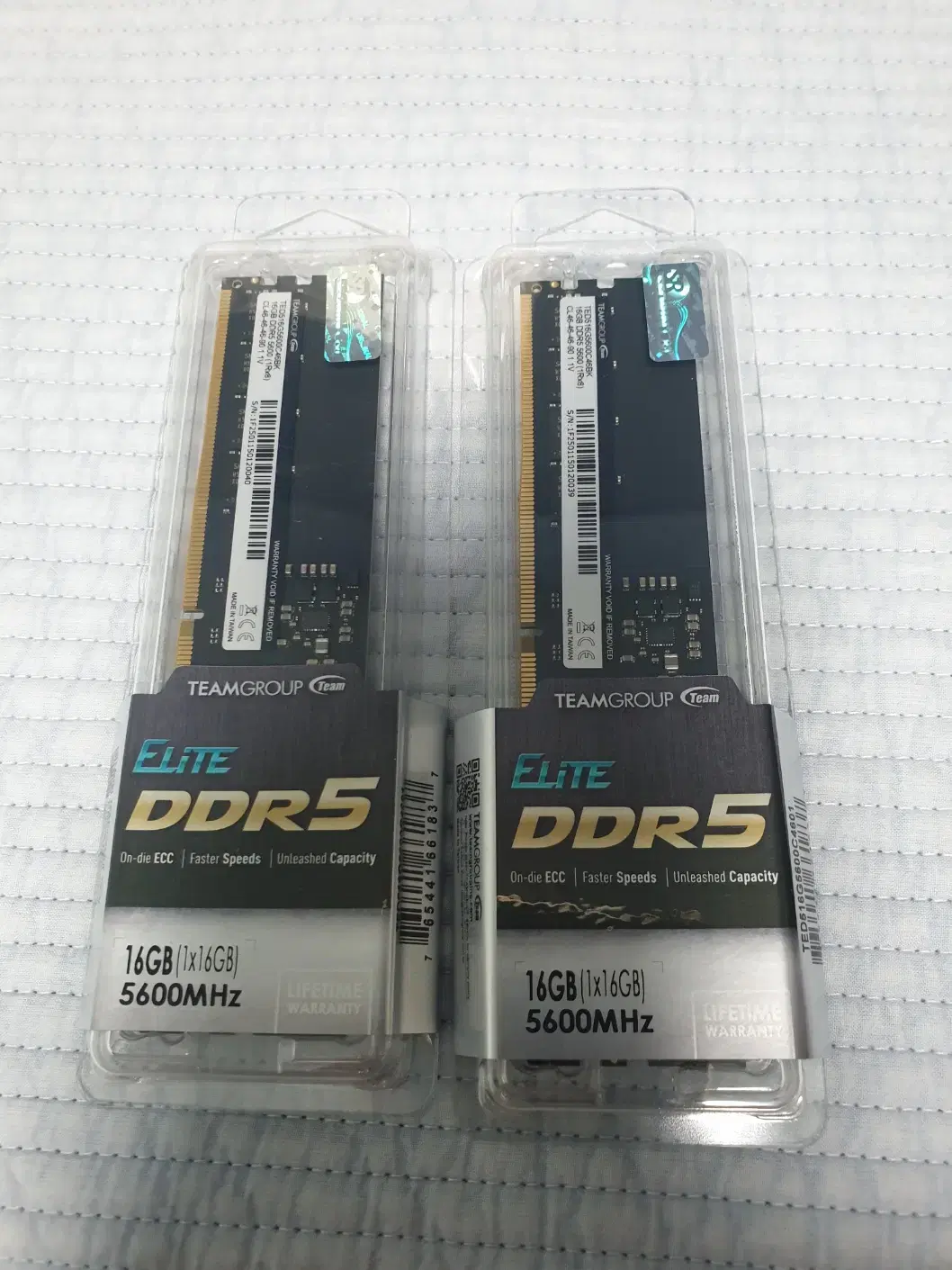 팀그룹 ddr5 cl46 16기가 2개(미개봉)