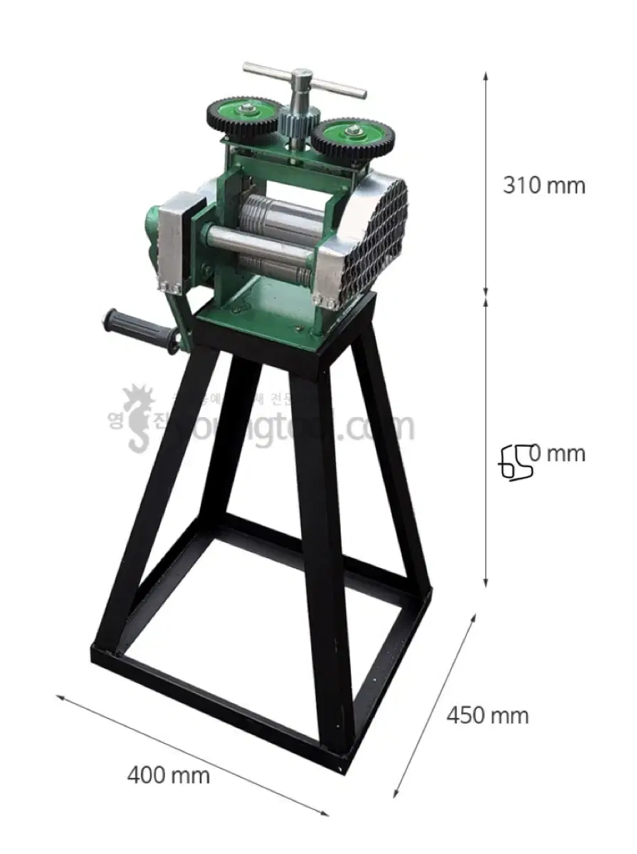 수동식 롤러 수동 압연기 ( 홈형+ 거치대) 금속공예 은입사 공예 은선