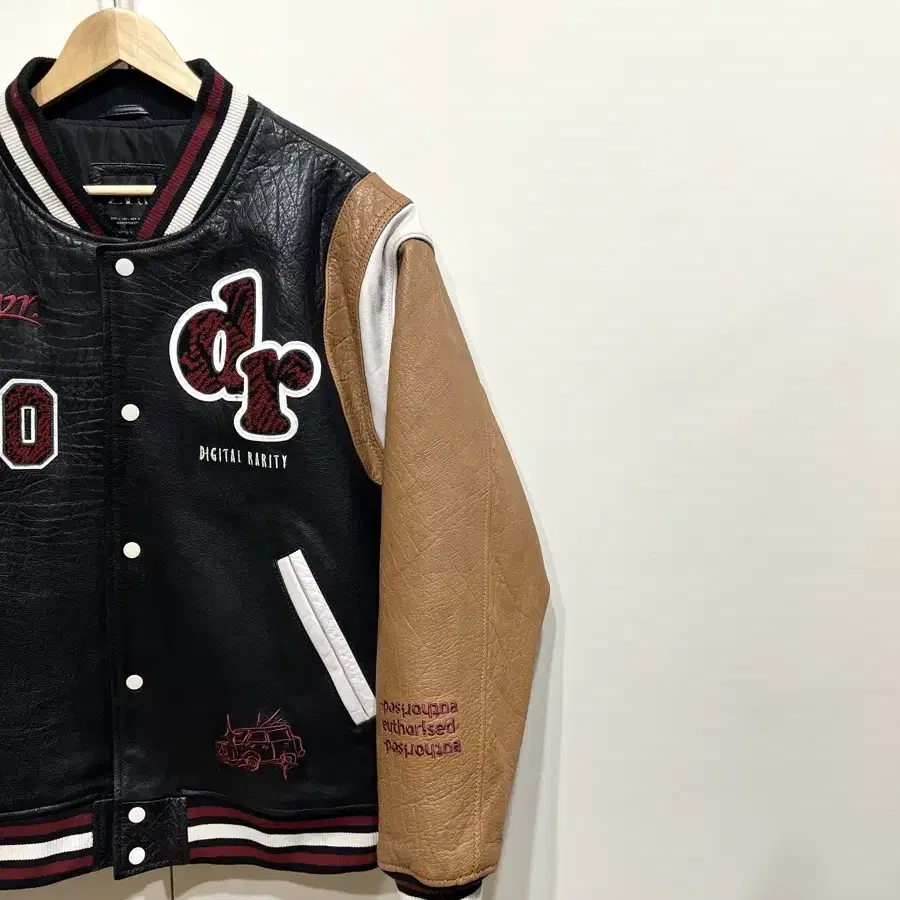 ZARA Buffalo Leather Varsity Jacket