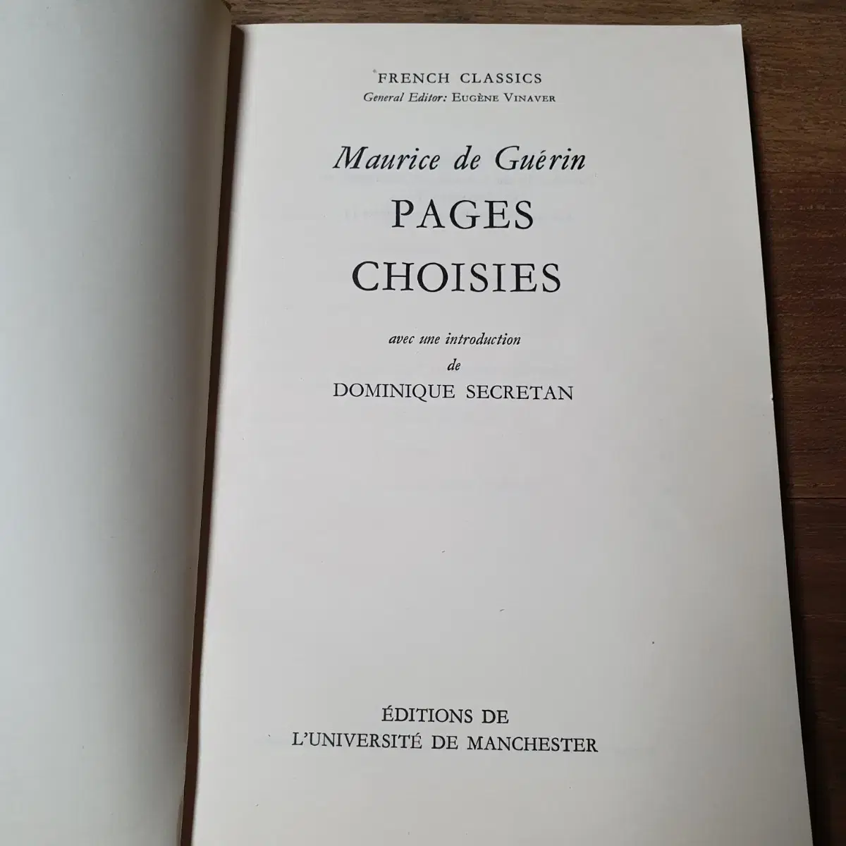 Maurice de Guerin Pages choisies 상태 좋음