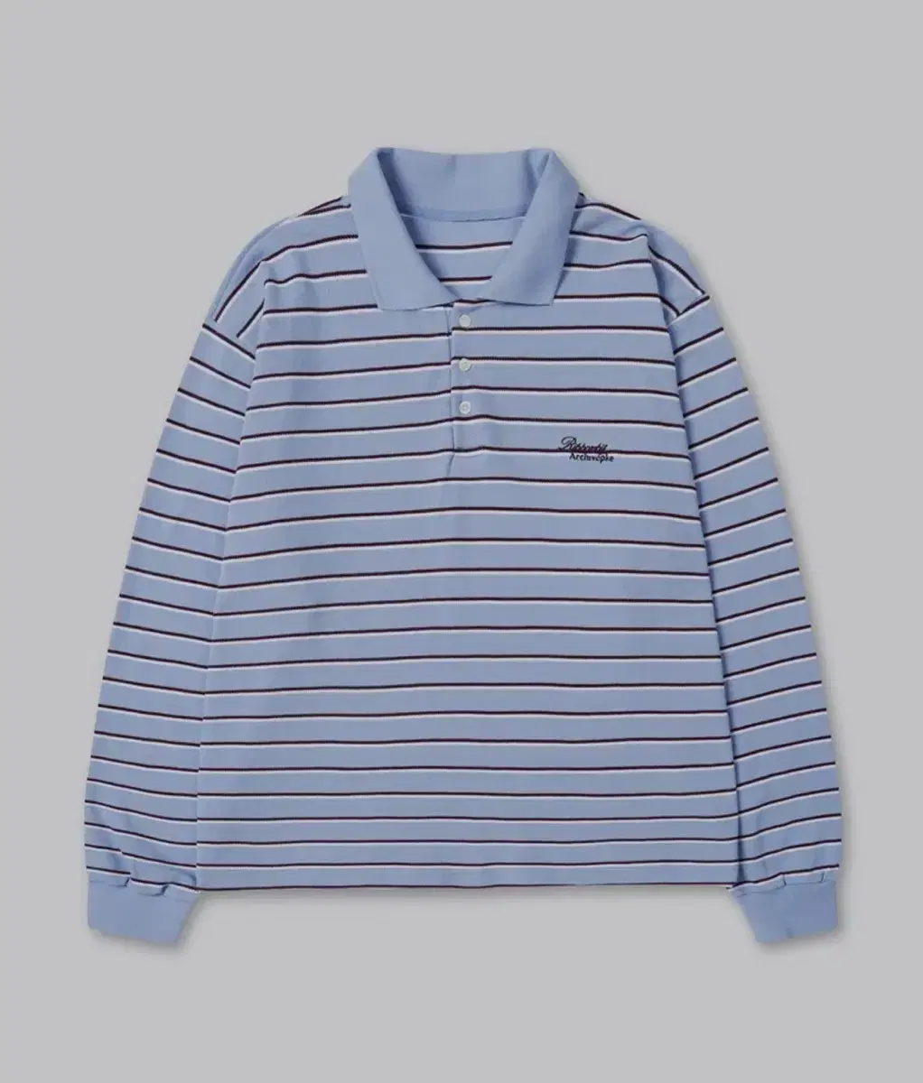 아카이브앱크x리본빛 Striped PK Shirt