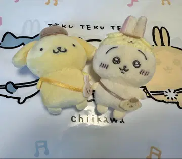 치이카와 (먼작귀) 산리오 콜라보 토끼 x 폼폼푸딩 마 스캇브로치