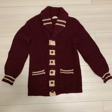 가격 인하 1940년대 미국제 숄카라 니트 가디건 헤치마 옷깃