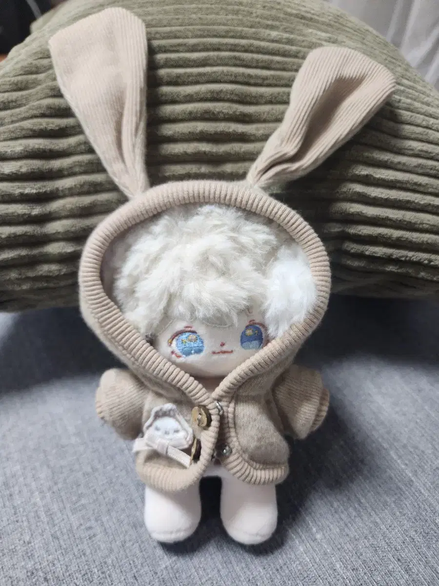 15cm 솜깅 아옷 토끼후드집업  15cm인형옷