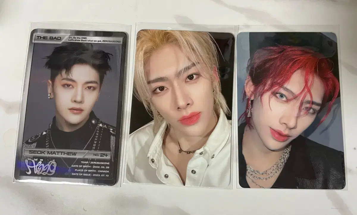 zb1) seok matthew, ricky photocard bulk wts