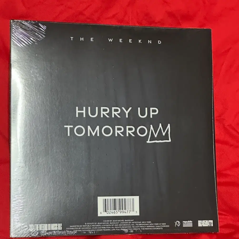 더 위켄드 hurry up tomorrow lp 바스키아 한정 커버