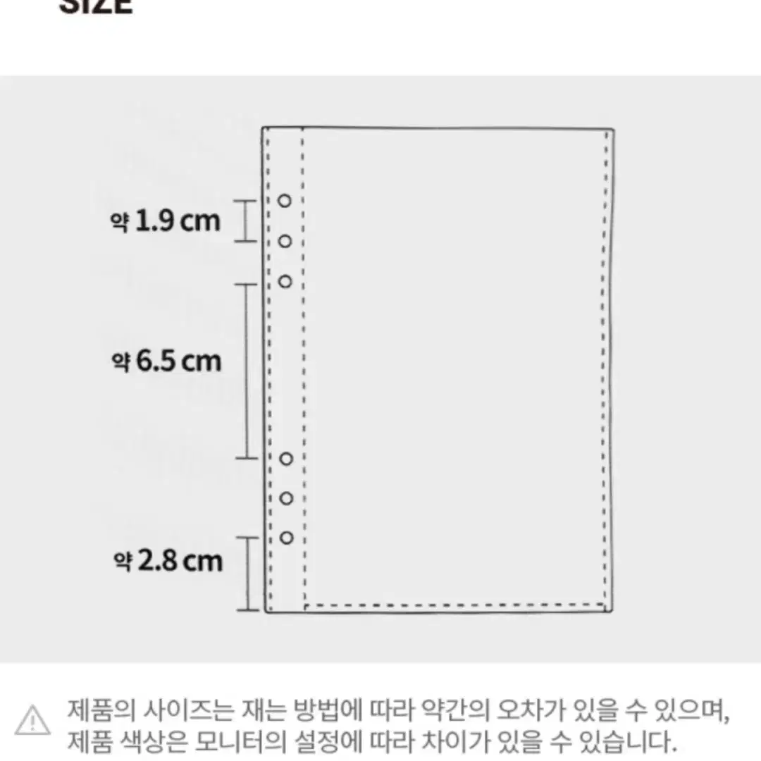 A5 6공 속지 일괄(250장) 1칸2칸4칸 단면