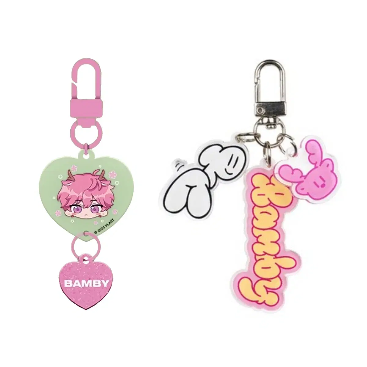 [Unsealed/unused] plave bamby keyring +Aniplus connection acrylic Key holder