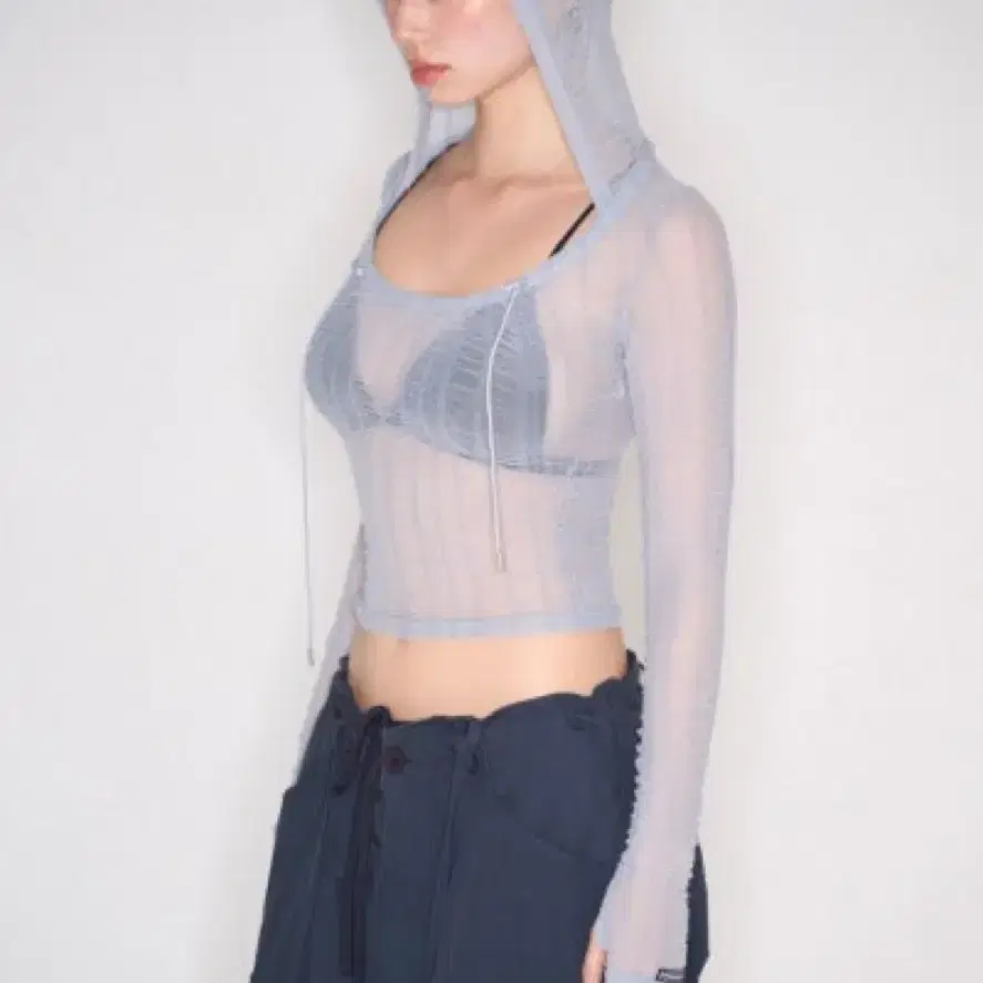 플노팔 Ayana See-Through Hoodie Top