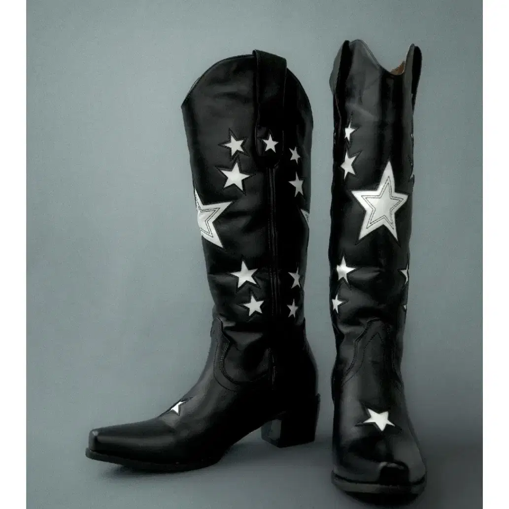 배드블루 부츠 Leather Cowboy Boots Black 230